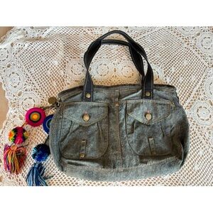 Kipling Blue Jean Denim Y2K Alpha Shoulder Bag Vintage